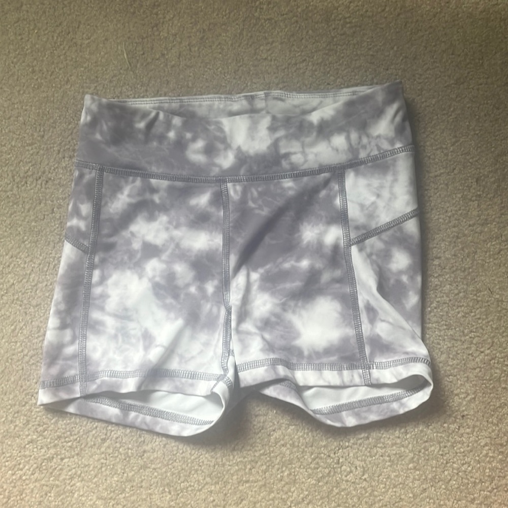 tie-dye women’s athletic shorts.